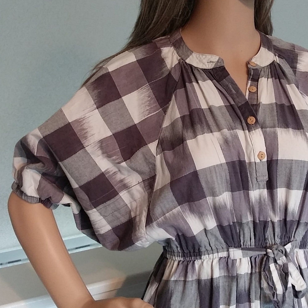 Steven Alan Authentic bleeding plaid‎ shirt dress - Picture 5 of 15